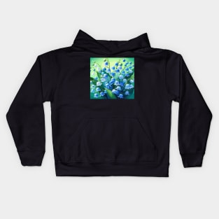 Blue Lily of The Valley Kids Hoodie